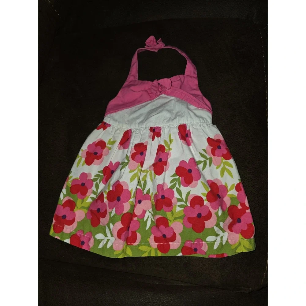 Gymboree layette line tropical pedals‎ halter dress size 3 6 months